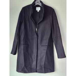 Old Navy Women's Black Midi Classic Dress Overcoat Jacket Size S A0078